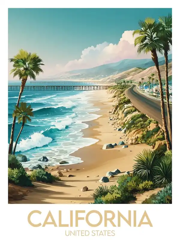 Top Pick Affiche de voyage California