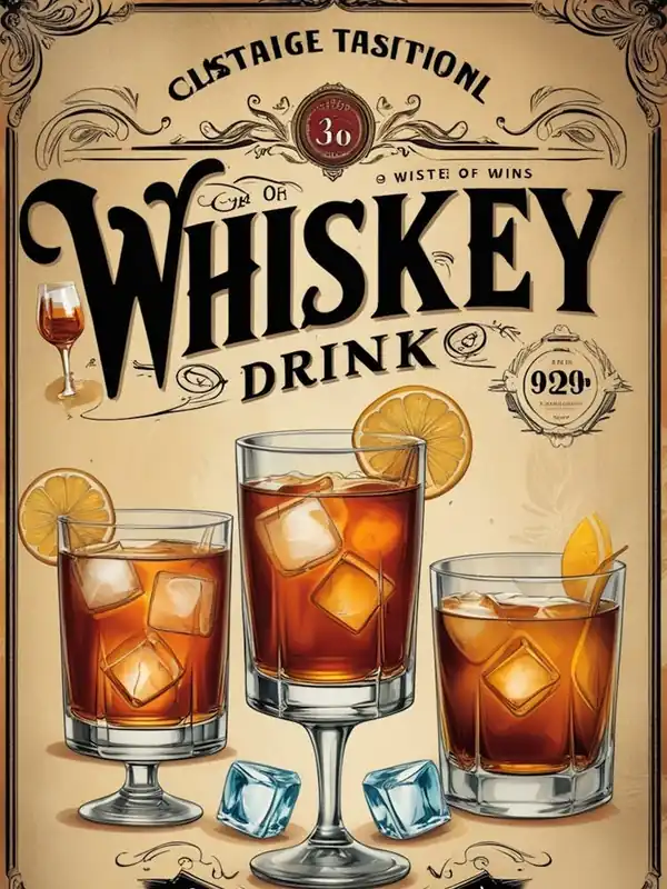 Today Only Vintage Whiskey Drink Poster