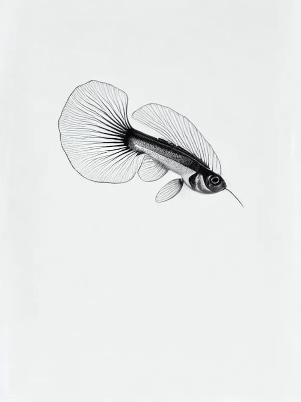 Sea Robin Black & White Drawing Time-Limited
