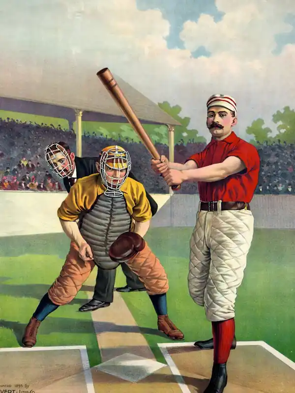 Crafted Baseball Player And Catcher