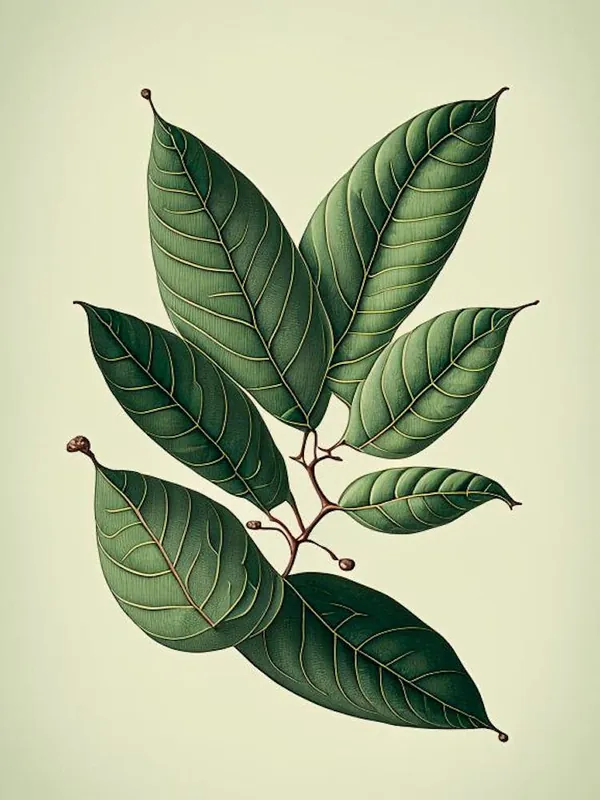 Genuine Wax Myrtle Leaf Vintage Botanical 1