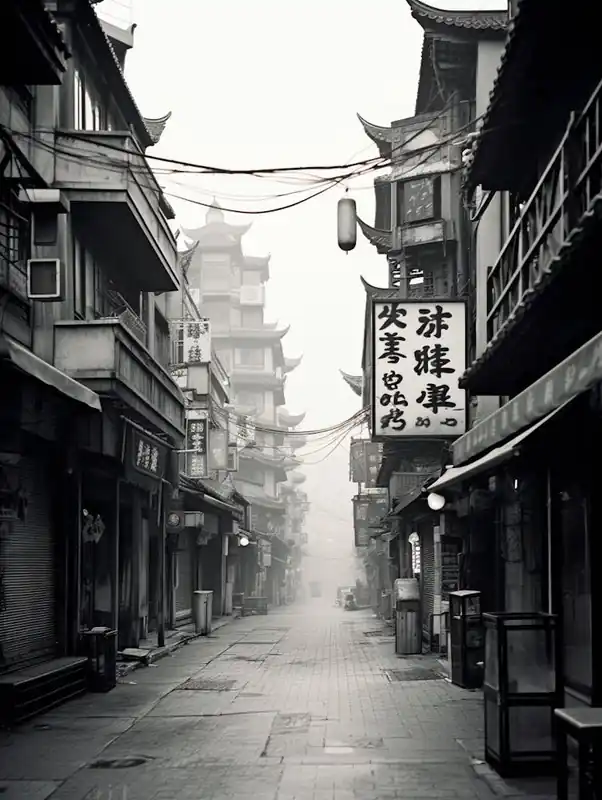 Shanghai, China, Black And White Old Photo 1 Free Shipping