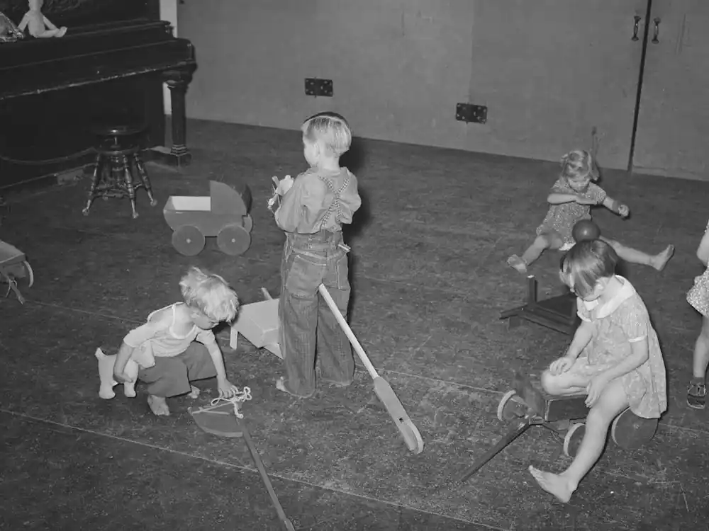 Wholesale Children Of Agricultural Laborers Playing At The Wpa (Work Projects Administration) Nursery School At The