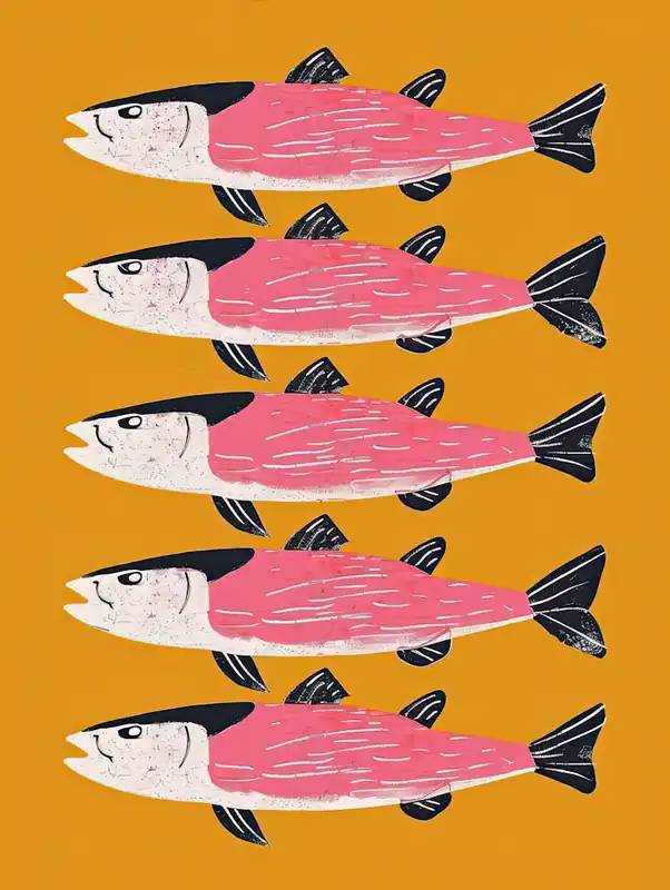 Markdown The Swimming Fleet Fish Poster