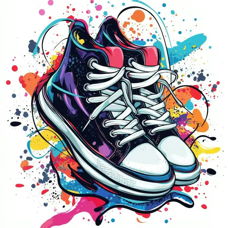 Brand New Sneakers On Canvas