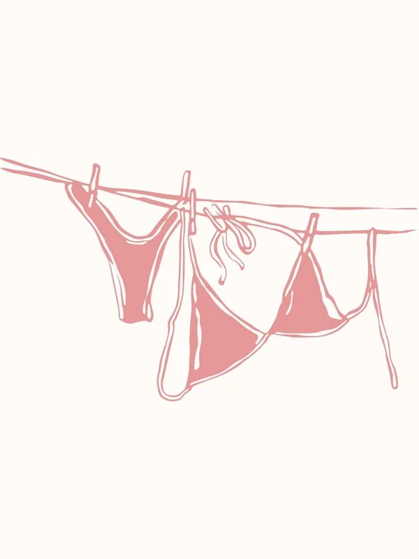 Budget Pink Bikinis On Clothesline 1