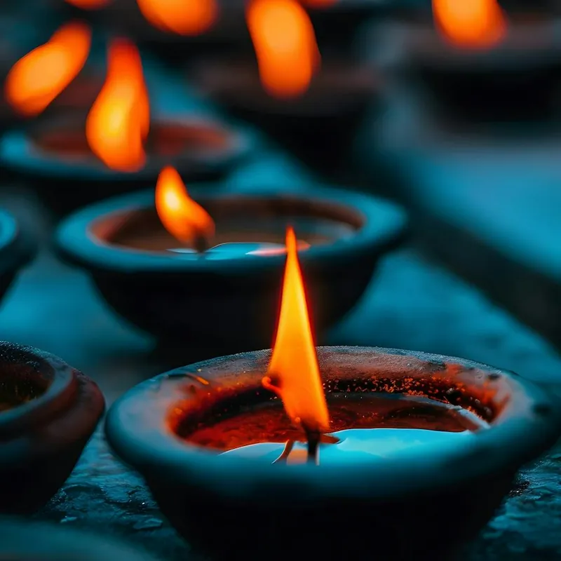 Exclusive Lit Candles On A Table