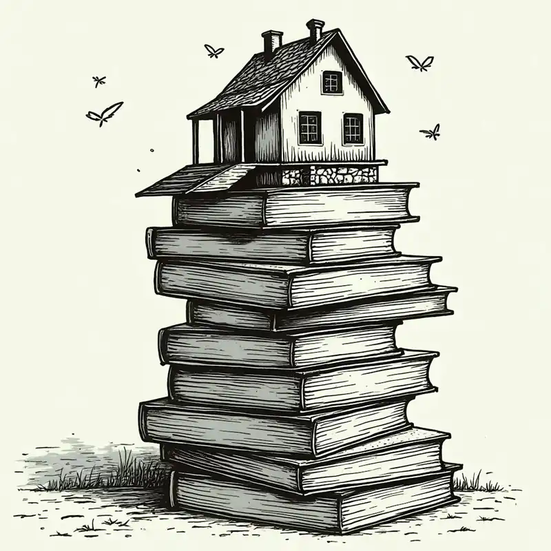 House On A Stack Of Books 1 Order Now