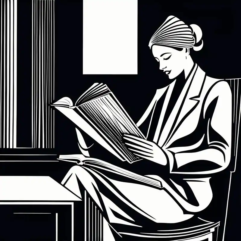 Super Sale Just a girl who loves to read, Lion cut inspired Black and white Stylized portrait of a Woman reading a book, reading art, book worm, Reading girl, 191