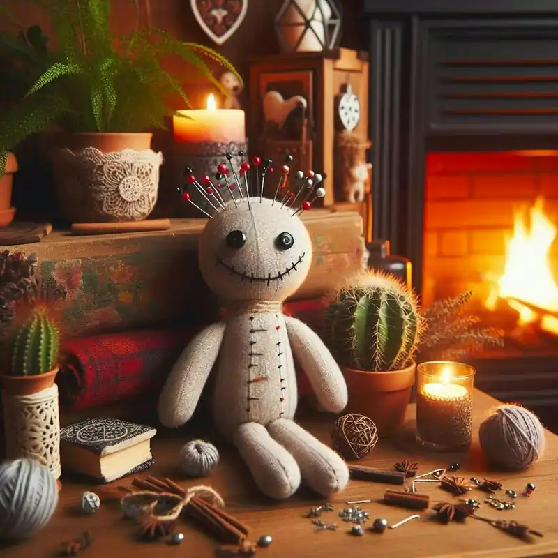 Low Price Stuffed Doll In The Fireplace