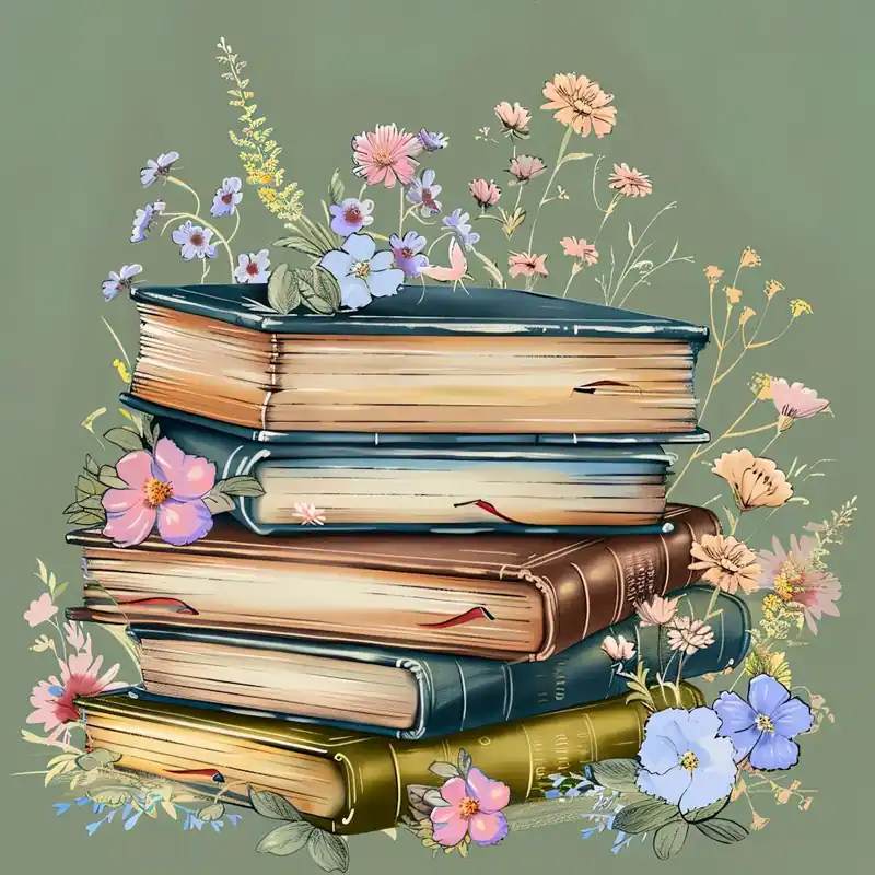 Authentic Wildflower Antique Books