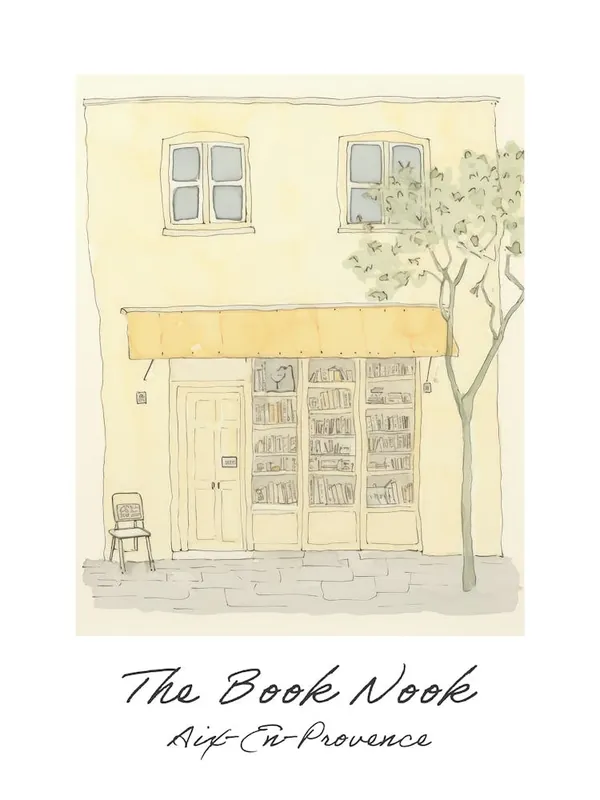 Worldwide Shipping Aix En Provence The Book Nook Pastel Colours 2 Poster
