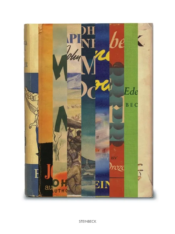Fresh Stock John Steinbeck - Book Lover Abstract Print -First Edition Covers