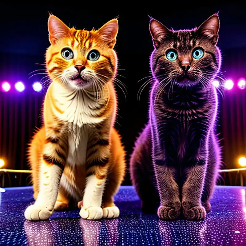 Sale Two Cats On Stage