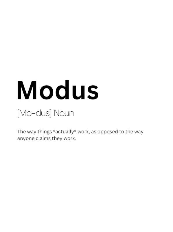 Get Yours Modus Definition Meaning